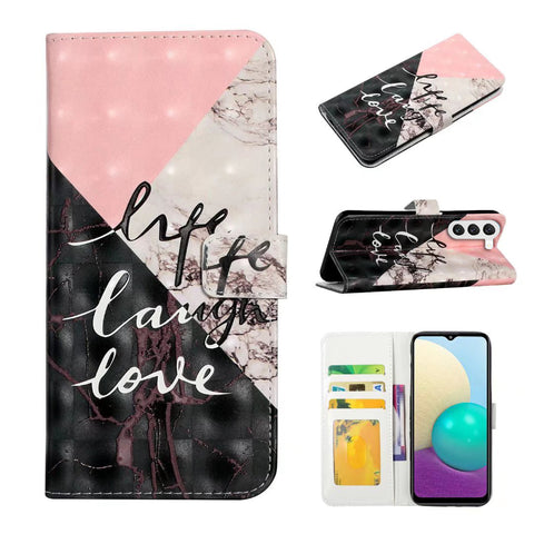 Samsung S23FE A8 3D oil-painted flip cover card wallet protects phone case