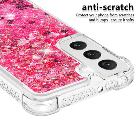 Samsung S25 Ultra S23FE TPU four-corner anti-drop and sand-flowing phone case