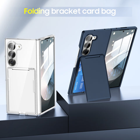 Samsung zfold6 foldable card case holder anti-drop PC mobile phone protective case