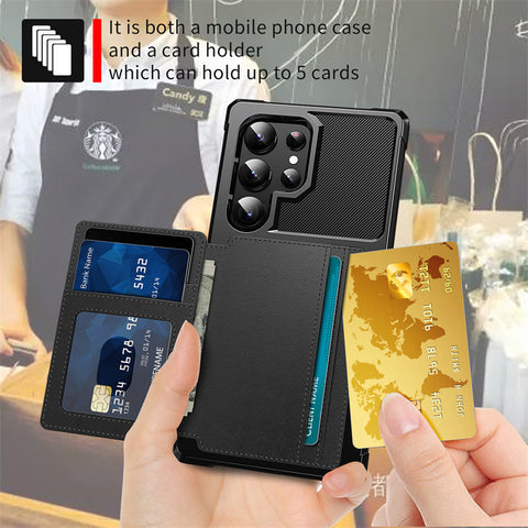 Samsung S25 S24 ultras23F Card Wallet Anti-drop Phone Case Protective Cover