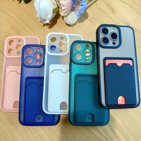Huawei iPhone Russian three-in-one solid color skin-feel SIM card phone protection phone case