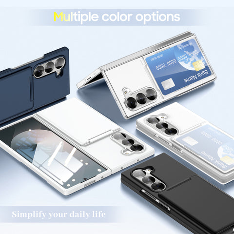 Samsung zfold6 foldable card case holder anti-drop PC mobile phone protective case