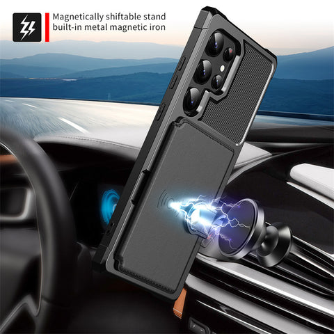 Samsung S25 S24 ultras23F Card Wallet Anti-drop Phone Case Protective Cover