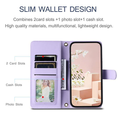 Samsung S24 A55 crossbody card diamond-shaped card slot flip cover phone case