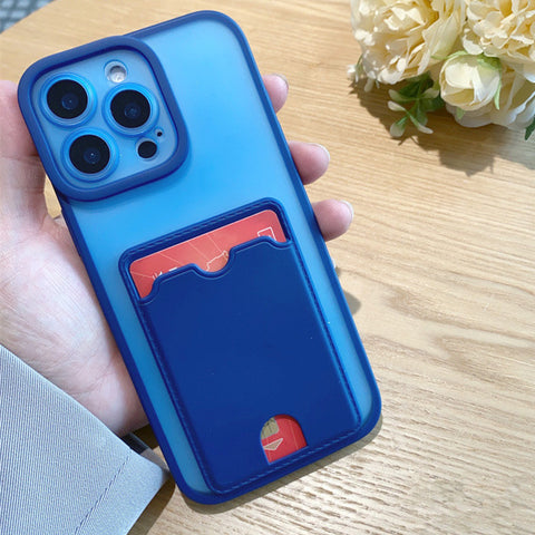 Huawei iPhone Russian three-in-one solid color skin-feel SIM card phone protection phone case
