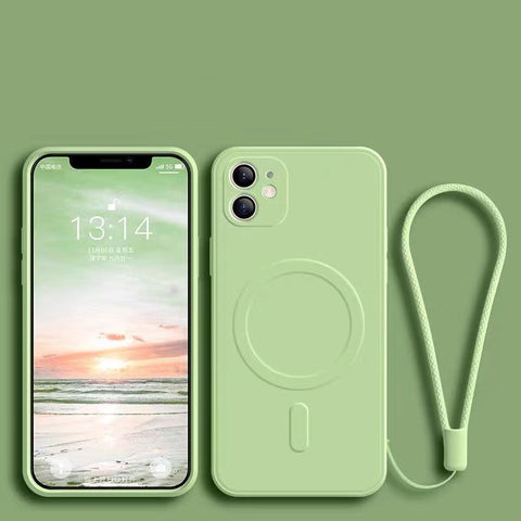 iPhone16 liquid silicone magnetic phone case protective cover