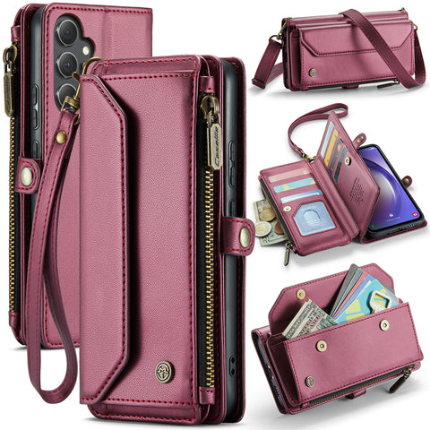 iPhone Card-insertable Shockprooof Leather Phone Case Bag