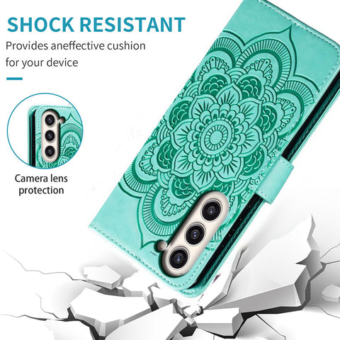 iPhone 16 pro max Mandala flip cover leather full cover anti-drop mobile phone case