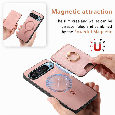 Google 8A Google Pixel9A 9pro Magnetic Card Ring Stand Phone Case