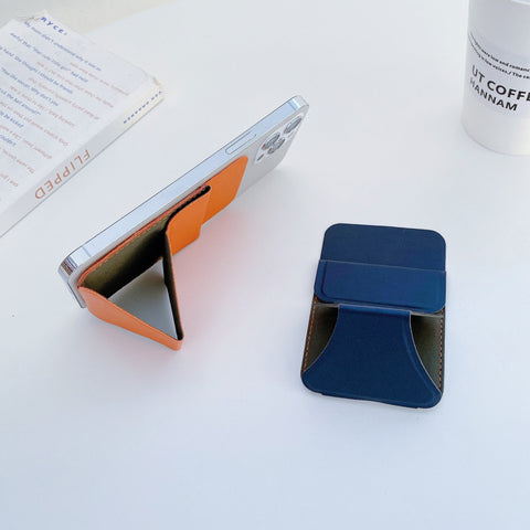 Leather card bag phone holder
