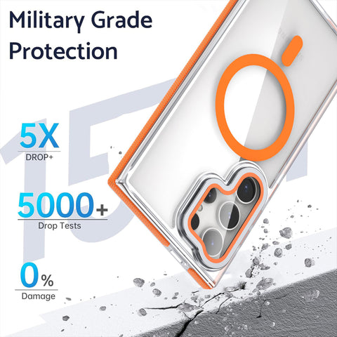 Samsung S25 ULTRA lens cover stand magnetic transparent phone case