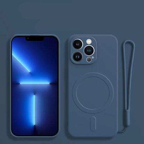 iPhone16 liquid silicone magnetic phone case protective cover