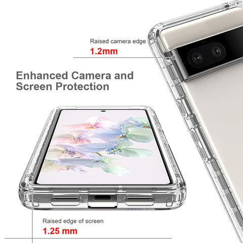 Google Pixel9pro 7A high-definition transparent gradient anti-drop two-in-one mobile phone case