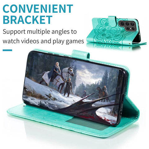 iPhone 16 pro max Mandala flip cover leather full cover anti-drop mobile phone case
