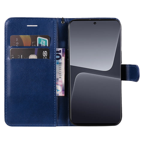 Samsung S25 Ultra A9 anti-drop flip cover card wallet solid color leather phone case