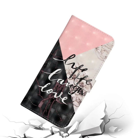 Samsung S23FE A8 3D oil-painted flip cover card wallet protects phone case
