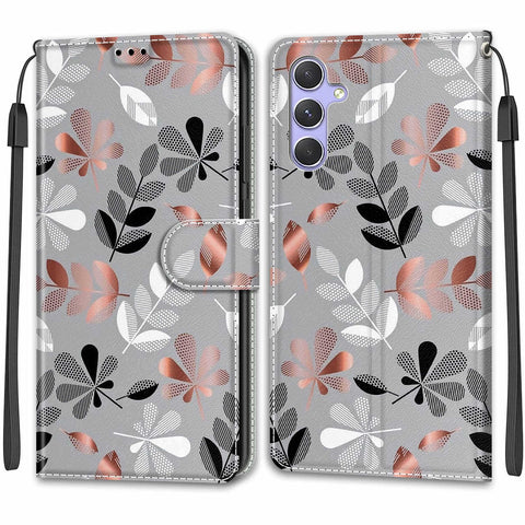 Samsung A54/A14 M53/A33 painted flip cover card wallet mobile phone case