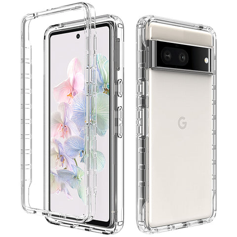 Google Pixel9pro 7A high-definition transparent gradient anti-drop two-in-one mobile phone case