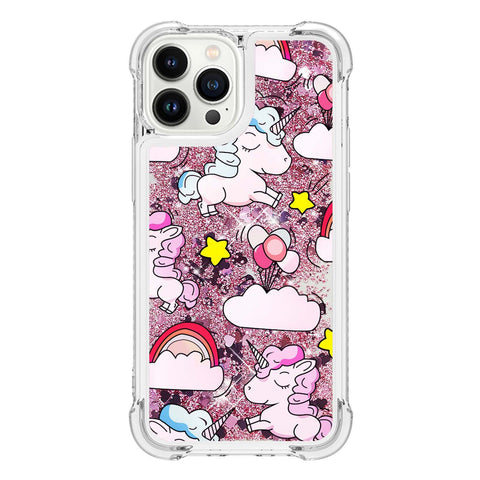 iPhone 16 pro max liquid quicksand four-corner anti-drop protection phone case