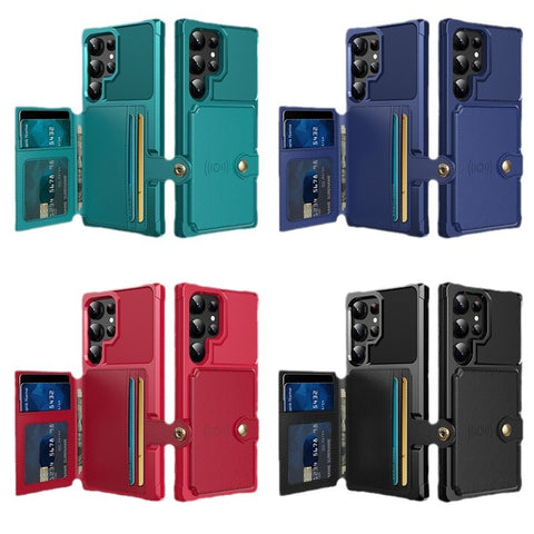 Samsung S25 S24 ultras23F Card Wallet Anti-drop Phone Case Protective Cover