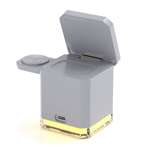TWS iPhone 12-15 Series 30W Magnetic Charger Folding  LED bottom Base 3in1 Wireless Charger