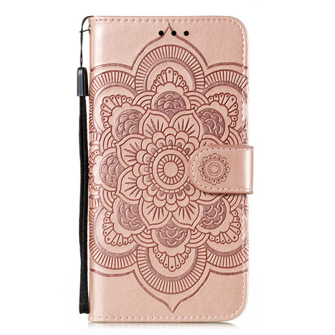 iPhone 16 pro max Mandala flip cover leather full cover anti-drop mobile phone case