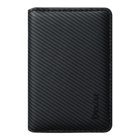 Magnetic leather wallet mobile phone holder