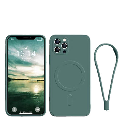 iPhone16 liquid silicone magnetic phone case protective cover