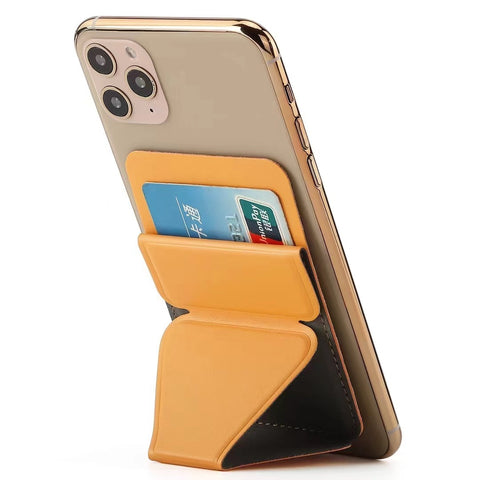 Leather card bag phone holder