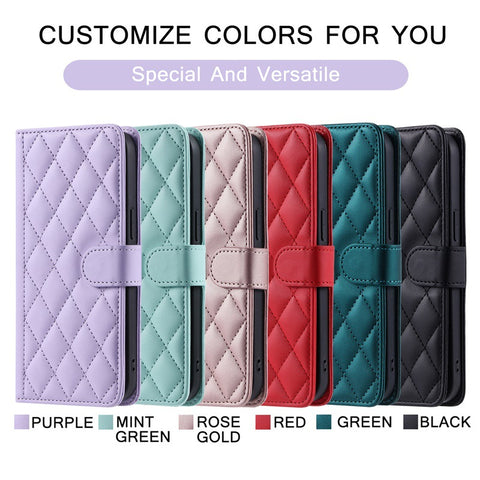 Samsung S24 A55 crossbody card diamond-shaped card slot flip cover phone case