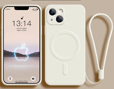 iPhone16 liquid silicone magnetic phone case protective cover