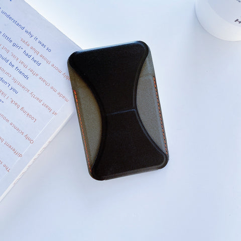 Leather card bag phone holder