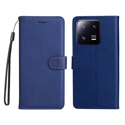 Samsung S25 Ultra A9 anti-drop flip cover card wallet solid color leather phone case