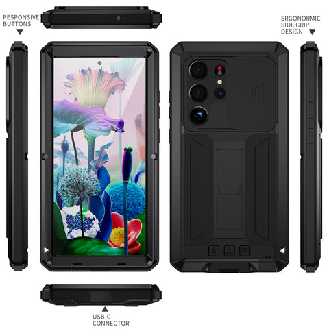 Samsung S25 Ultra silicone metal fall droof phone case