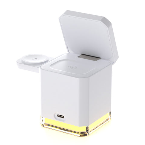 TWS iPhone 12-15 Series 30W Magnetic Charger Folding  LED bottom Base 3in1 Wireless Charger