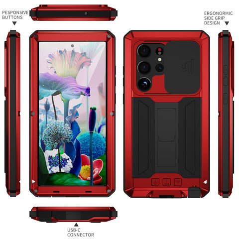 Samsung S25 Ultra silicone metal fall droof phone case