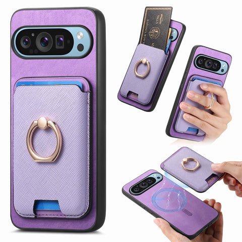 Google 8A Google Pixel9A 9pro Magnetic Card Ring Stand Phone Case