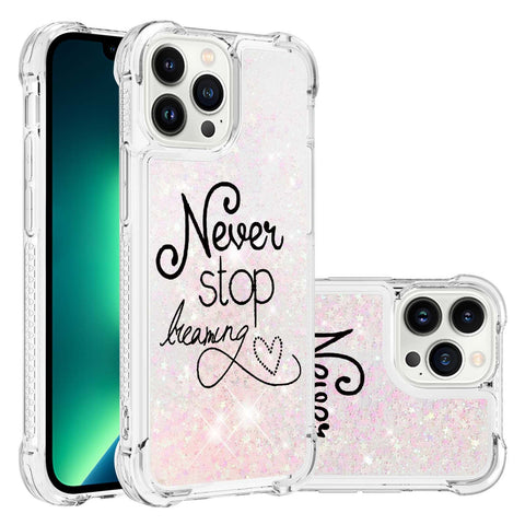 iPhone 16 pro max liquid quicksand four-corner anti-drop protection phone case