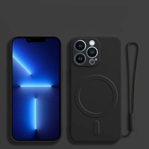 iPhone16 liquid silicone magnetic phone case protective cover
