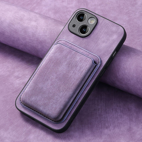 iPhone16 Magsafe solid-color fine-hole card case magnetic case protection cover