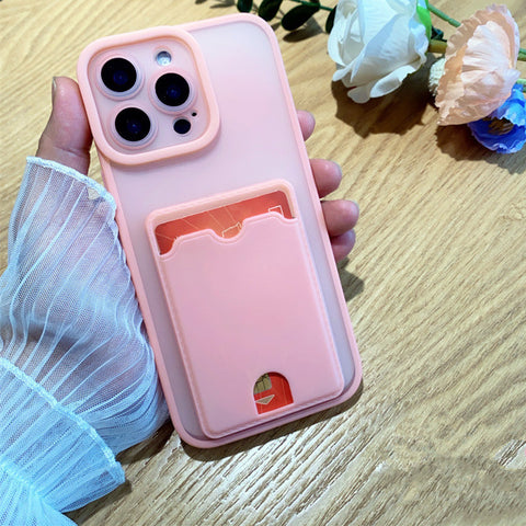 Huawei iPhone Russian three-in-one solid color skin-feel SIM card phone protection phone case
