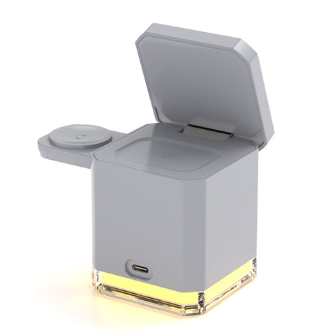TWS iPhone 12-15 Series 30W Magnetic Charger Folding  LED bottom Base 3in1 Wireless Charger