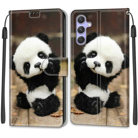 Samsung A54/A14 M53/A33 painted flip cover card wallet mobile phone case