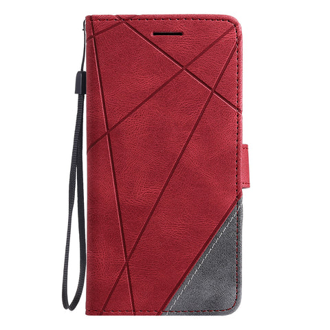 Samsung A56 rhombic flip card wallet with skin-feel spliced mobile phone case