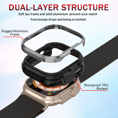 Aluminum Alloy Watch Protective Case for APPLE Watch 7/8/9/10