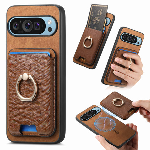 Google 8A Google Pixel9A 9pro Magnetic Card Ring Stand Phone Case