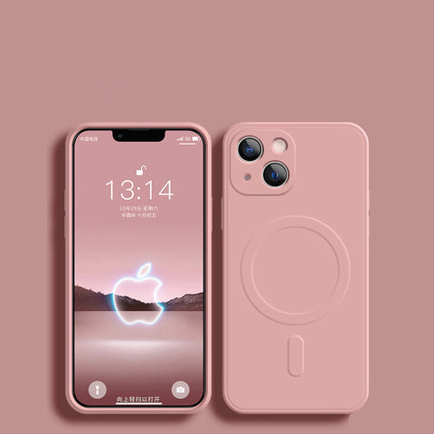 iPhone16 liquid silicone magnetic phone case protective cover