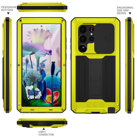 Samsung S25 Ultra silicone metal fall droof phone case
