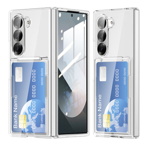 Samsung zfold6 foldable card case holder anti-drop PC mobile phone protective case