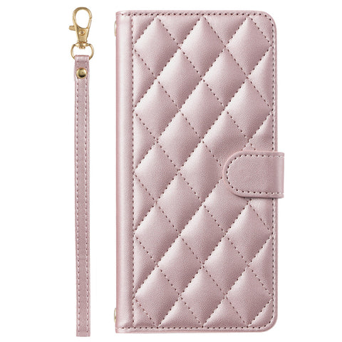 Samsung S24 A55 crossbody card diamond-shaped card slot flip cover phone case